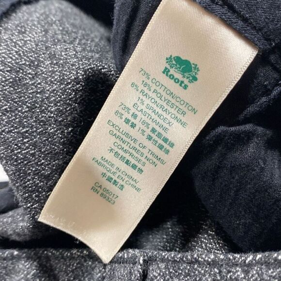 Roots Canada Heavyweight Slim Fit Marled Grey Twill junction knit Pants 6 - Picture 14 of 16